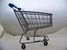 Metal Shopping Cart Toy For Doll 9 3/4 " x 9 3/4" 6 1/2 W "Cart only"