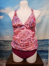 Nwt Cupshe Two Pieces Paisley Tankini Hipster Size Medium
