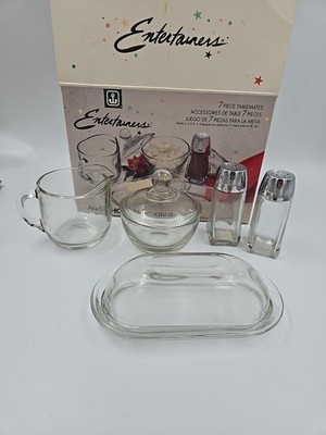 Anchor Hocking Entertainers 7-Piece Table Service Set W/box House Warming Gift