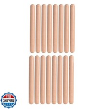8 Pair 8 Inch Classical Wood Claves Musical Percussion Instrument, Natural Ha