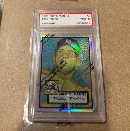 1952 Topps Reprint [w/ Coating] #2 1996 Topps Mantle Finest card