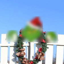 Festive Christmas Fence Yard Sign, Outdoor Garden Christmas Decoration Yard Deco
