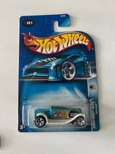 2003 Hot Wheels #161 Track Aces 5/10 HOOLIGAN Blue/White w/Chrome 5 Spoke Wheels