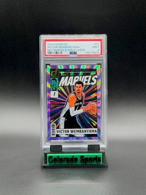 VICTOR WEMBANYAMA 2024-25 Donruss Net Marvels #21 Holo Laser 84/99 PSA 9 Mint
