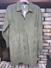 Nine West Jeans Women’s Dress Button Top Long Sleeve Green Size M