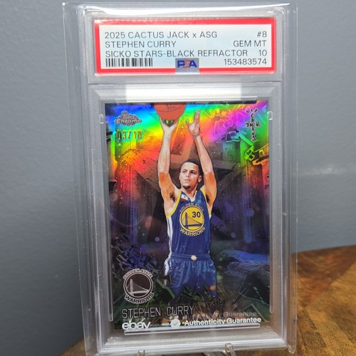 **2025 Topps Chrome Cactus Jack Curry Sicko Stars Blk Refractor /10 PSA 10 SSP**
