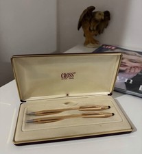 1980  s 14k Gold Filled Cross Pen  Pencil Set - 1/20 14k