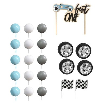 22x Holz Auto Tortenaufleger für Bridal Shower Mann Junge Kinder Junggesellenabschiede
