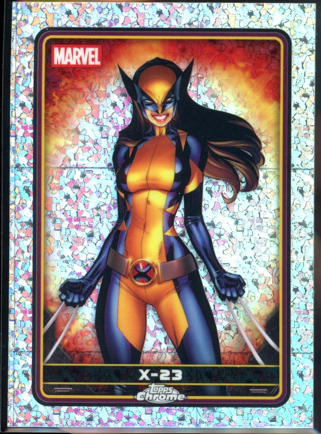 2025 Chrome Marvel Mini-Diamonds Deadpool / X-23 #15 Refractor