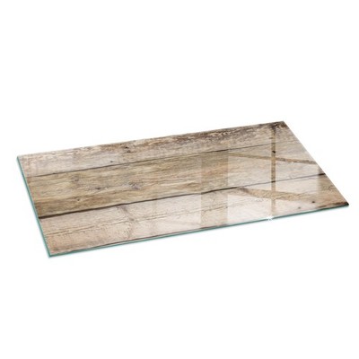 Glasplatte Unter Kamin, Robust Gegen Funken Holzplatte im Design 125x50 cm
