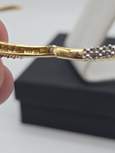 Creolen Gold über Sterlingsilber und Diamant - Bild 3 von 6