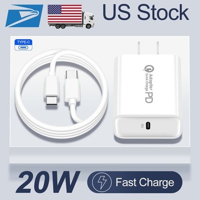 USB-C to USB-C Super Fast PD Wall Charger + Cable For Moto G Power Play 5G 2024
