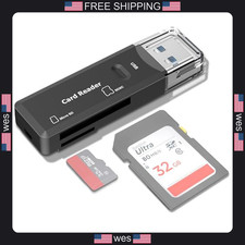 SanDisk USB 3.0 SD Micro SD Card Reader for Mac Windows Linux Laptop Camera