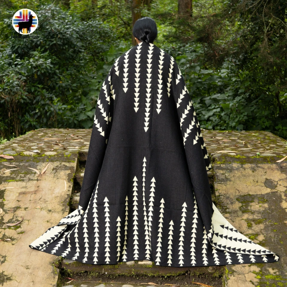 HANDMADE ALPACA BLANKET (Tacca chantieri) FREE SHIPPING IN USA, QUEEN SIZE - Image 2 of 4