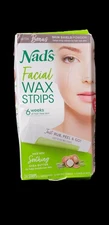 Nad's Hair Removal Facial Wax 6-Weeks Hair Free Soothing Shea Butter (24 Strips)