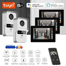 Video Doorbell Intercom Inductive Card Unlock Door Phone Camera Waterproof WiFi