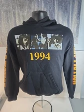 Roxx Kurt Cobain John Lennon Hoodie Black Full Zip Unisex Small Concert Music