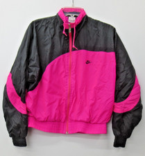 Vintage Nike Windbreaker Jacket Pink/Black Women's Size Large C127 