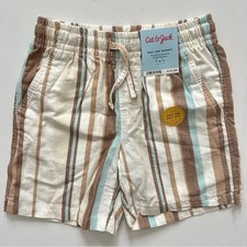 Cat  Jack Multicolor Striped Pull-On Shorts S 6-7 