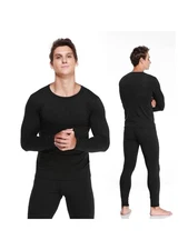 Thermal Underwear for Men Long Johns Fleece Lined Base Layer Set Top Breathable