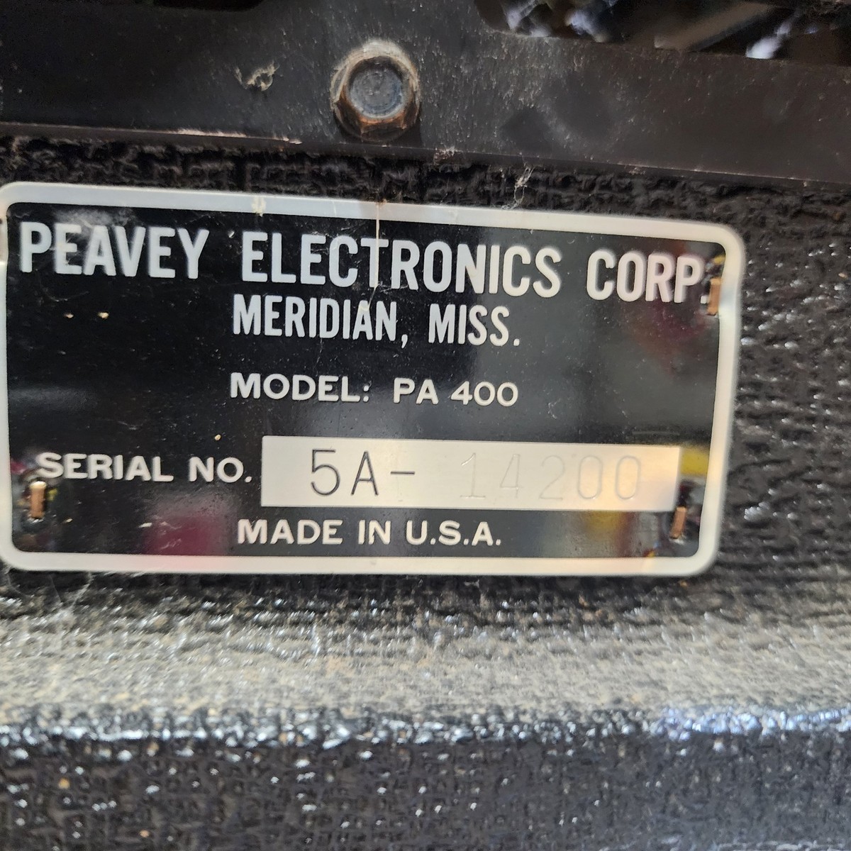 Peavey PA 400 Electric Guitar Bass Vox 1970s USA | eBay