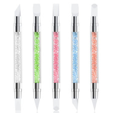 5 Pcs Nail Art Sculpture Pen Dual Tipped Silicone Nail Tools Nail Art Acrylic Pe