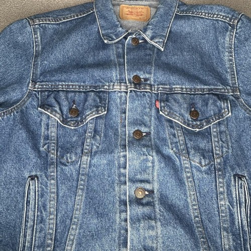 Vintage Levi's Jacket Mens 44 Fits 40 Blue Jean Denim Trucker Made USA 80s 90s by Levi's, $69.99 - Photo 3