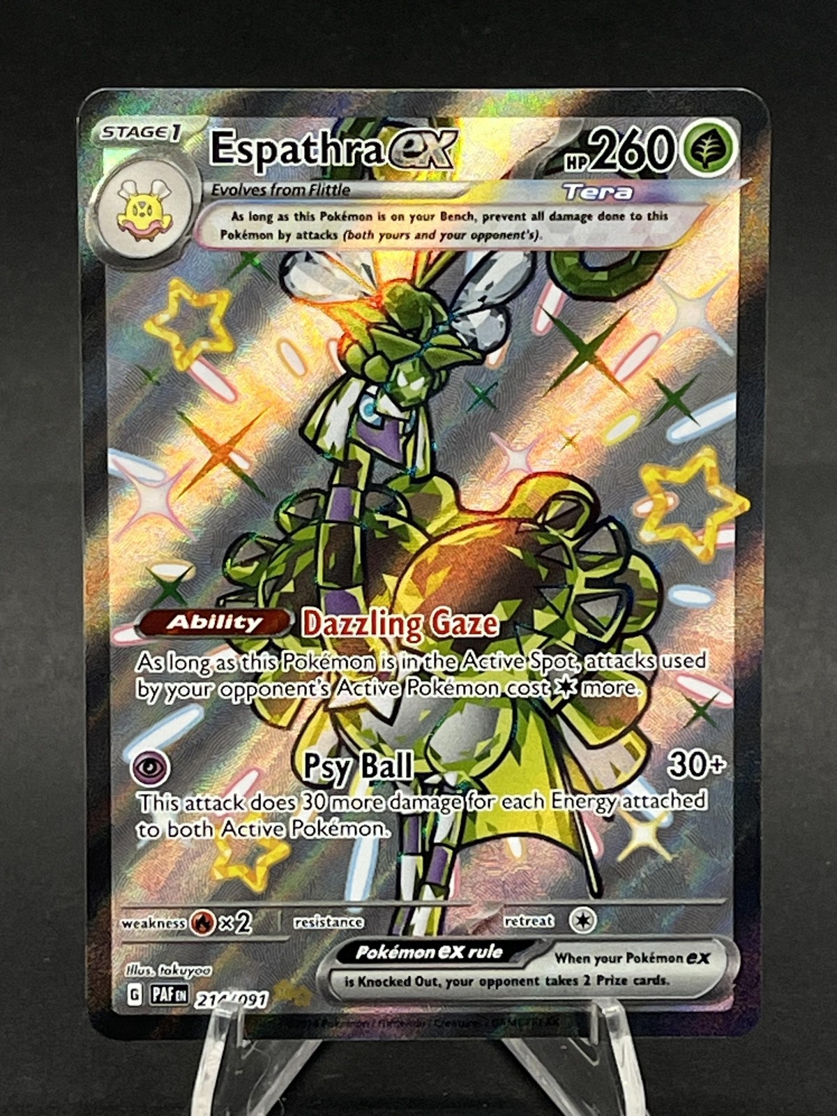 Espathra ex #214/091 SV: Paldean Fates Near Mint or Better 250001