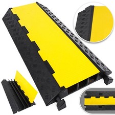 3 Channel Cable Protector Ramp Rubber Electrical Wire Cover Ramp Guard