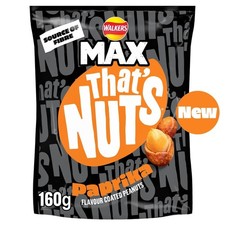 8 Packs That’s Nuts Walkers Max Paprika Sharing Coated Peanuts 8x 160g - Bulk