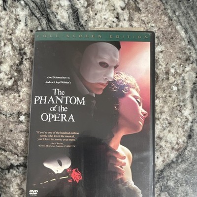 Warner Bros The Phantom of the Opera DVD Full Screen Gerard Butler Musical Drama