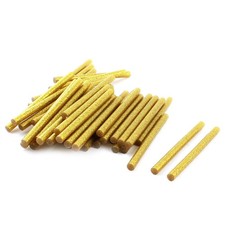7mm Dia Gold Tone Glitter Electric Hot Melt Gun Glue Stick 100mm 50 Pcs 0.30 per stick