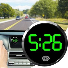 Car Dashboard Digital Clock Vehicle Adhesive Clock LCD Time Touch-Control Clock