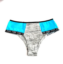 Victoria's Secret PINK Cotton Logo Cheekster Panty Heather Grey Marl