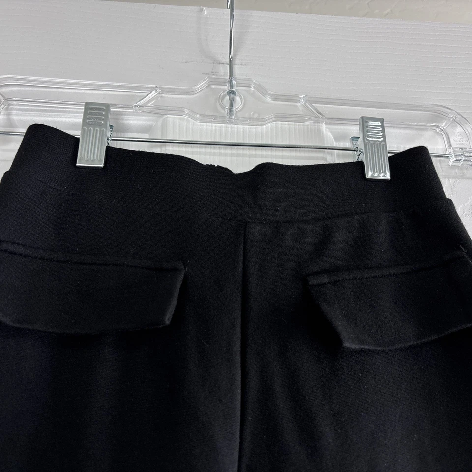 Pantalones Zara Niñas Pierna Ancha Talla 13-14 Negros Elásticos Tirar de Imitación Bolsillos Frontales Foto 2 de 4