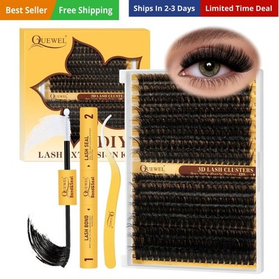 Lash Clusters Kit, 320Pcs 80D+100D 3D Lash Cluster Eyelash Extensions 12-18mm...