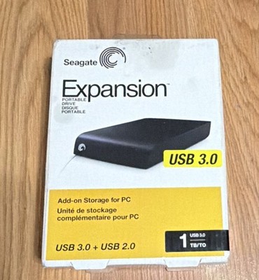 Seagate Expansion 1TB Portable External HDD USB 3.0/2.0 USB-Powered Black
