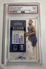 STEPHEN CURRY 2020-21 CONTENDERS VETERAN TICKET STUB MINT AUTO /30 PSA 9