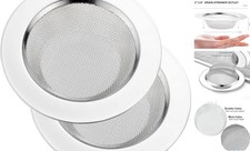 2 PCS Kitchen Sink Strainer Stainless Steel, Kitchen Sink Drain 2 PACK