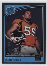 2018 Panini Donruss Rated Press Proof Silver /100 Bradley Chubb #319 Rookie RC