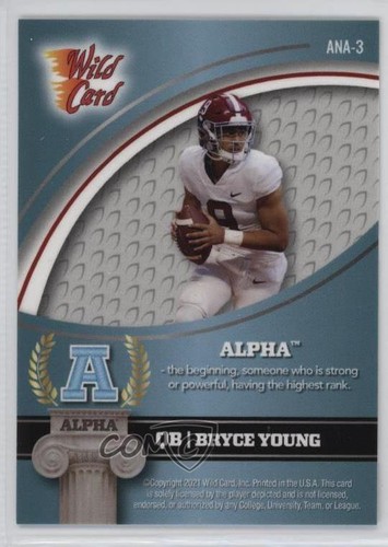 2021 Alumination NIL Collegiate Edition Alpha Blue 41/75 Bryce Young #ANA-3 o7m - Picture 2 of 3