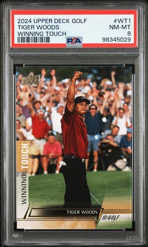 2024 Upper Deck Tiger Woods Winning Touch SSP 1:38,880 PSA 8