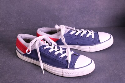 Converse Sneaker CTAS High Street OX Chucks Gr. 41,5 blau rot low Band  BC1429