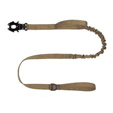 Tactical Dog Leash,K9 Training Walking Bungee Lead with 4 FT Reflective Brown