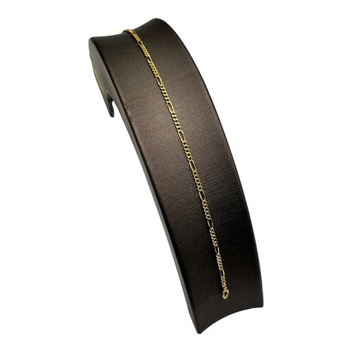 18ct 18K Yellow Gold Italian Fine (5x1) Figaro Bracelet 1.93 Grams 18cm. New - Picture 5 of 8
