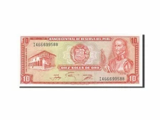 [#262421] Banknote, Peru, 10 Soles De Oro, 1976-1977, 1976-11-17, KM:112, UNC(65