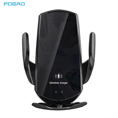 FDGAO 30W Automatic Clamping Wireless Charger Car Mount Bracket Phone Holder US