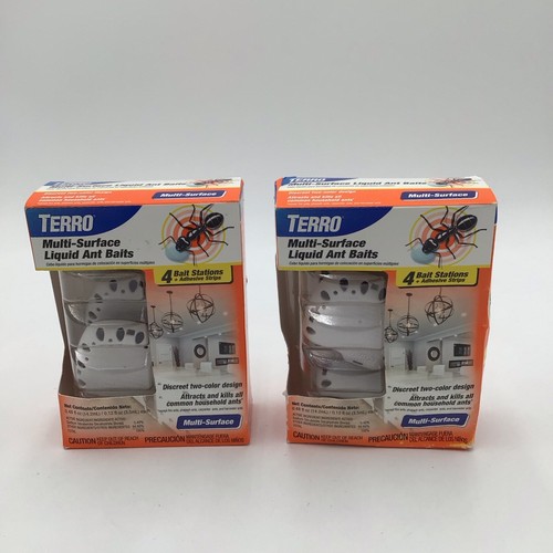 Terro Multi-Surface Liquid Ant Baits – Bait Station & Adhesive Strips (Open Box)