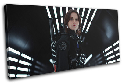 Star Wars Rogue One Jyn Movie Greats EINZELNE LEINWAND WANDBILD Bild Druck