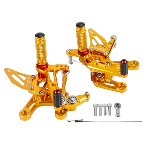 Racing Gold Rear Sets Footpegs Footrest For Kawasaki Ninja ZX10R /ABS